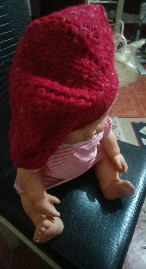 Kırmızı Kadın Örgü Bere - Görsel 2