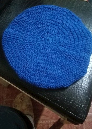 Mavi Örgü Kadın Bere - Görsel 3