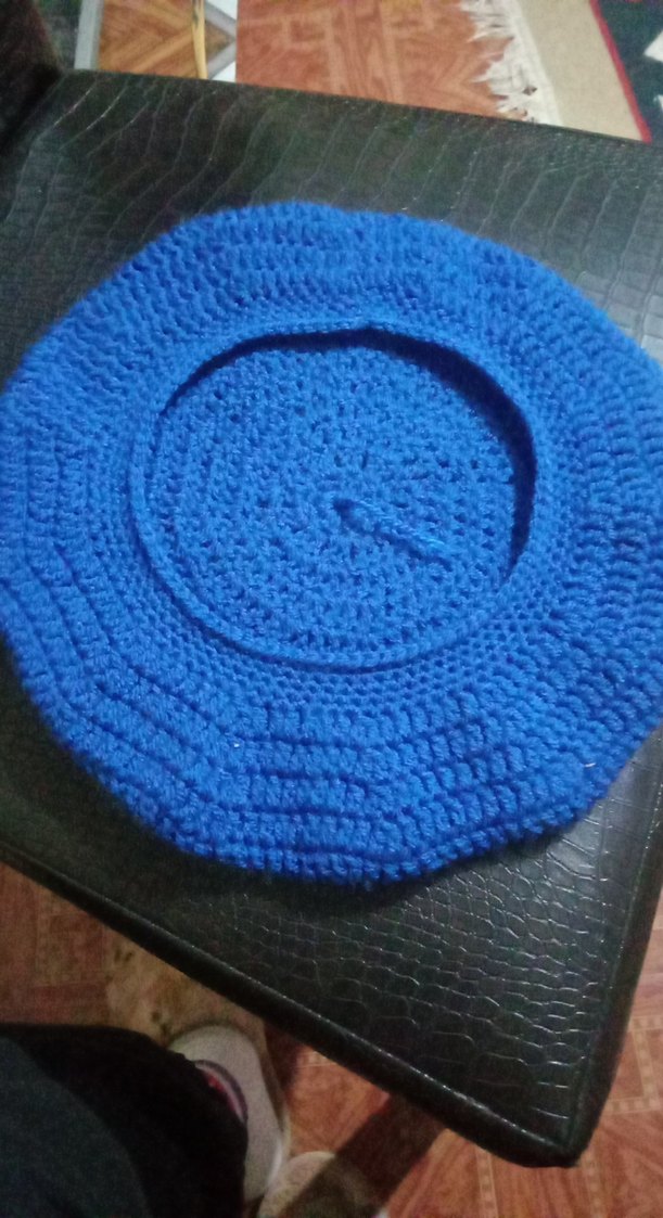 Mavi Örgü Kadın Bere - Görsel 4