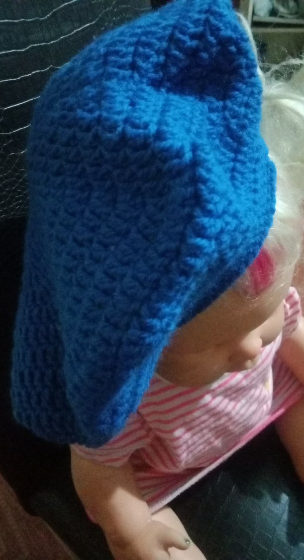 Mavi Örgü Kadın Bere - Görsel 2