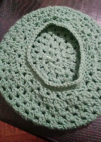 Kadın Yeşil Örgü Bere - Görsel 4