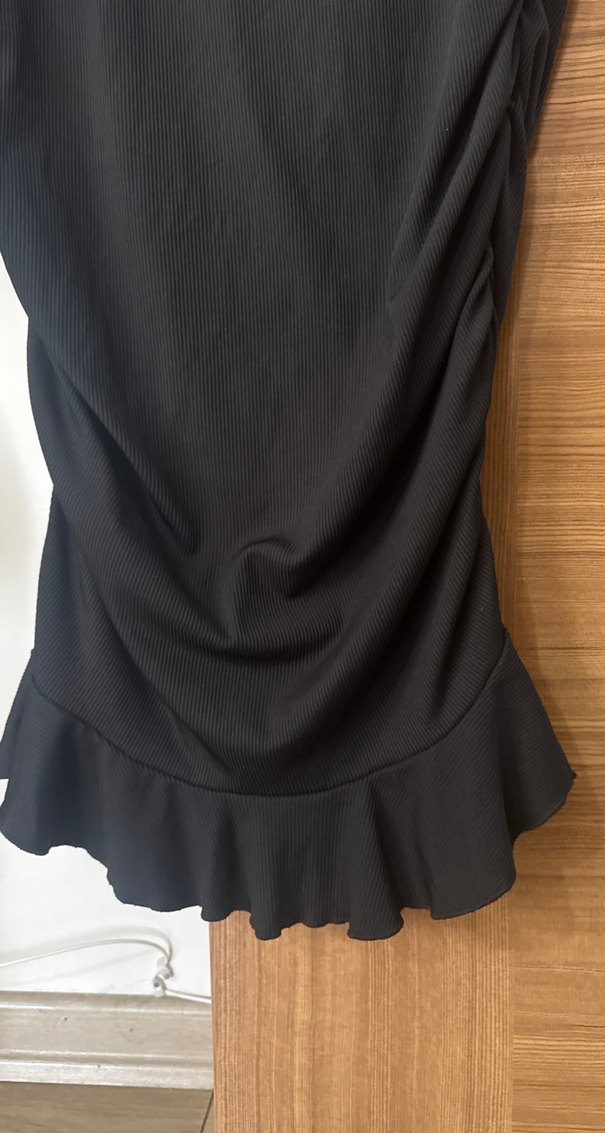 Uzun Siyah Drapeli  etek - Görsel 4
