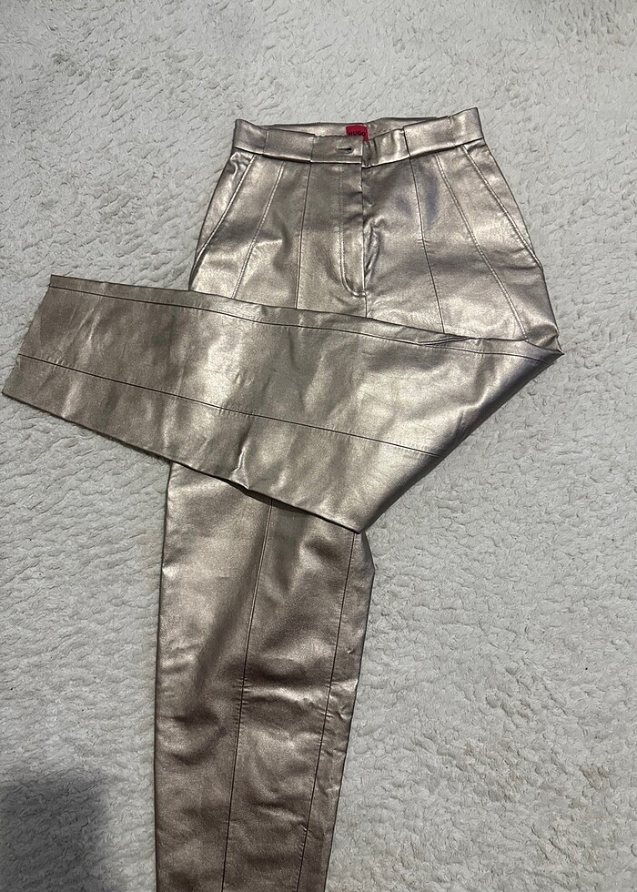 Mevsimlik parlak şık pantolon - Görsel 2