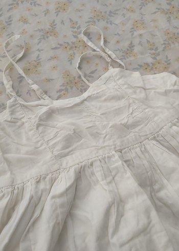 LC Waikiki Kız Çocuk Beyaz Nakışlı Uzun Elbise
