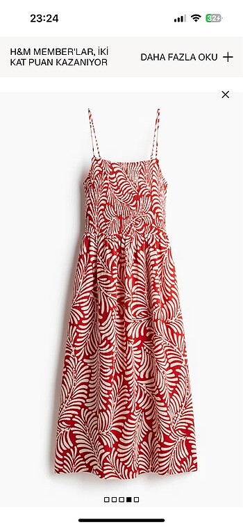 xl Beden H&m askılı ve buzgulu elbise