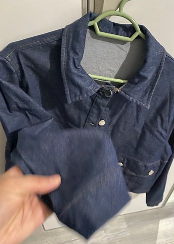 Lacivert Kadın Midi Denim Etek - Görsel 5