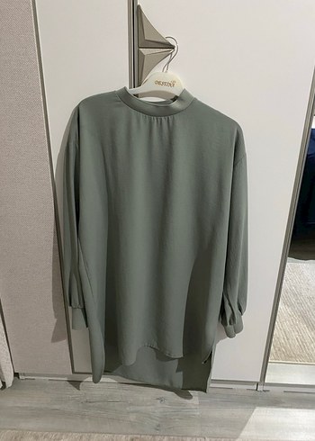 Gri Uzun Kollu Kadın Tunik - Görsel 4