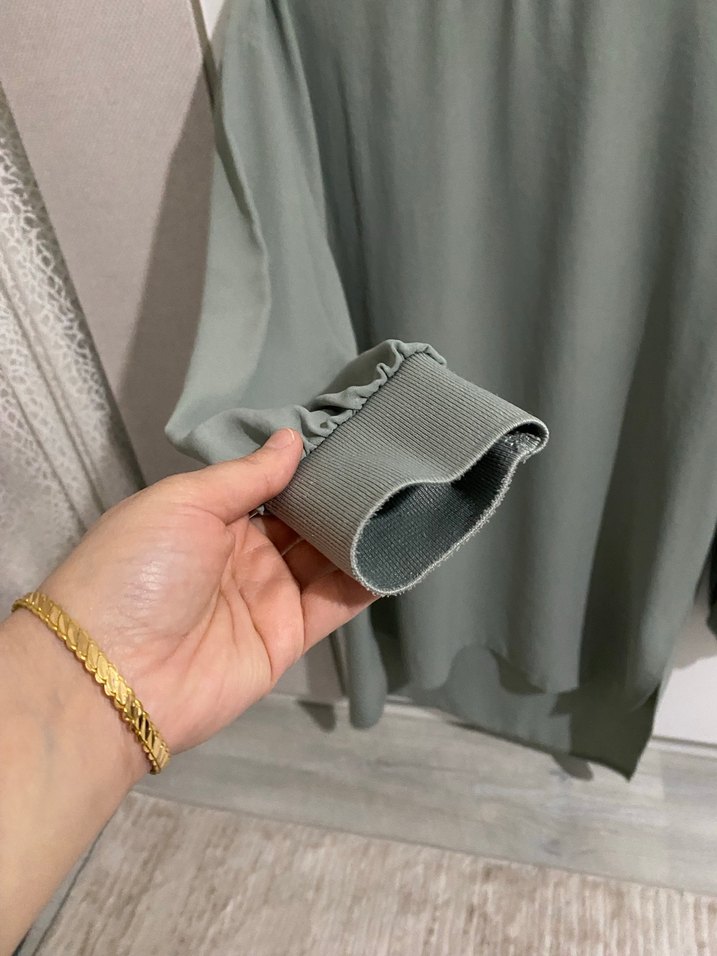 Gri Uzun Kollu Kadın Tunik - Görsel 3