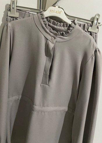 Gri Midi Piliseli Kadın Etek - Görsel 3