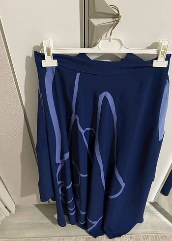 Lacivert Baskılı Hamile Tişörtü, Uzun Kollu, Fermuarlı - Görsel 2