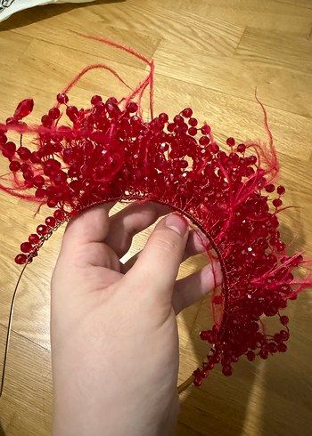 Kırmızı Boncuklu Kına Saç Aksesuarı - Görsel 3