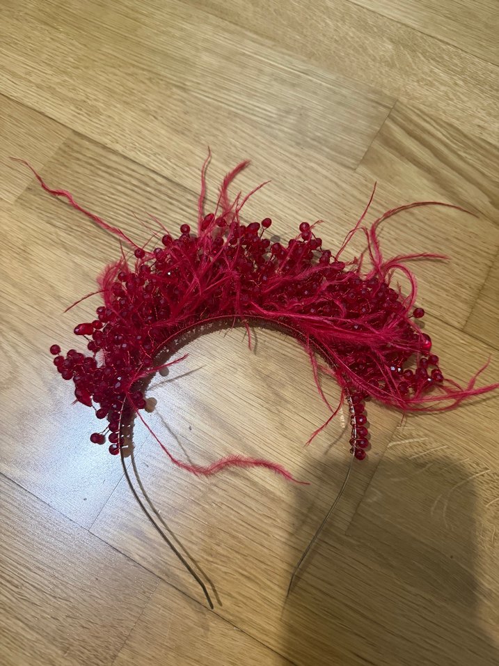 Kırmızı Boncuklu Kına Saç Aksesuarı - Görsel 4