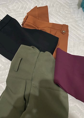 Kahverengi Kadın Midi Kumaş Pantolon