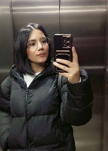 Fermuarlı Koyu siyah Kadın Kışlık Mont - Görsel 4