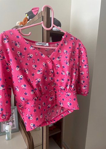 Pembe Çiçekli Uzun Kadın ikili Takım - Görsel 4