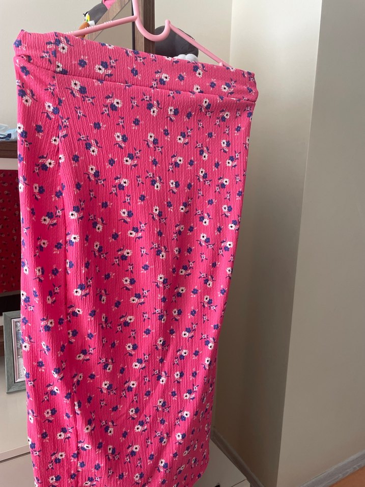 Pembe Çiçekli Uzun Kadın ikili Takım - Görsel 3