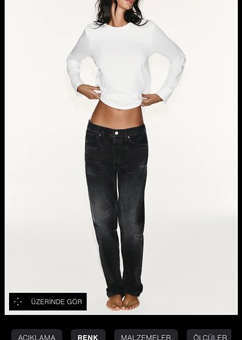 Zara Rahat Ve Sik Siyah Denim Jean
