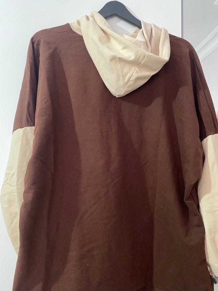 Kahverengi Kapüşonlu Florida Baskılı Sweatshirt - Görsel 3