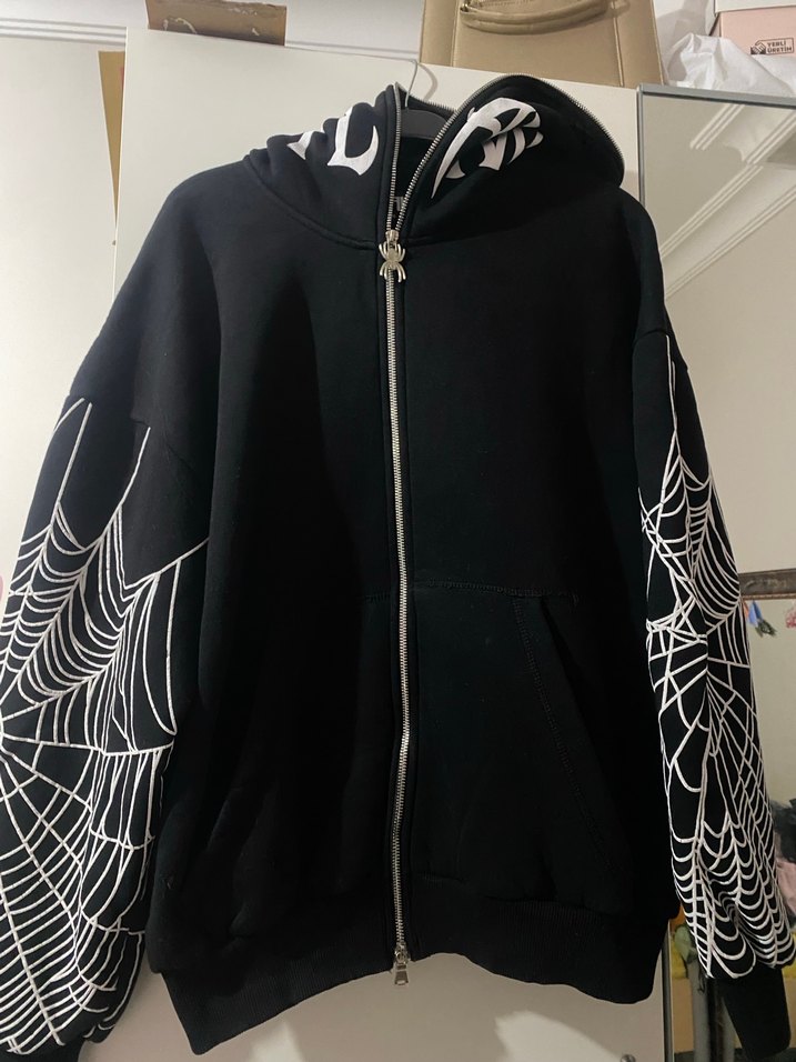 Fermuarlı Kapüşonlu Siyah Kadın Ceket - Görsel 3