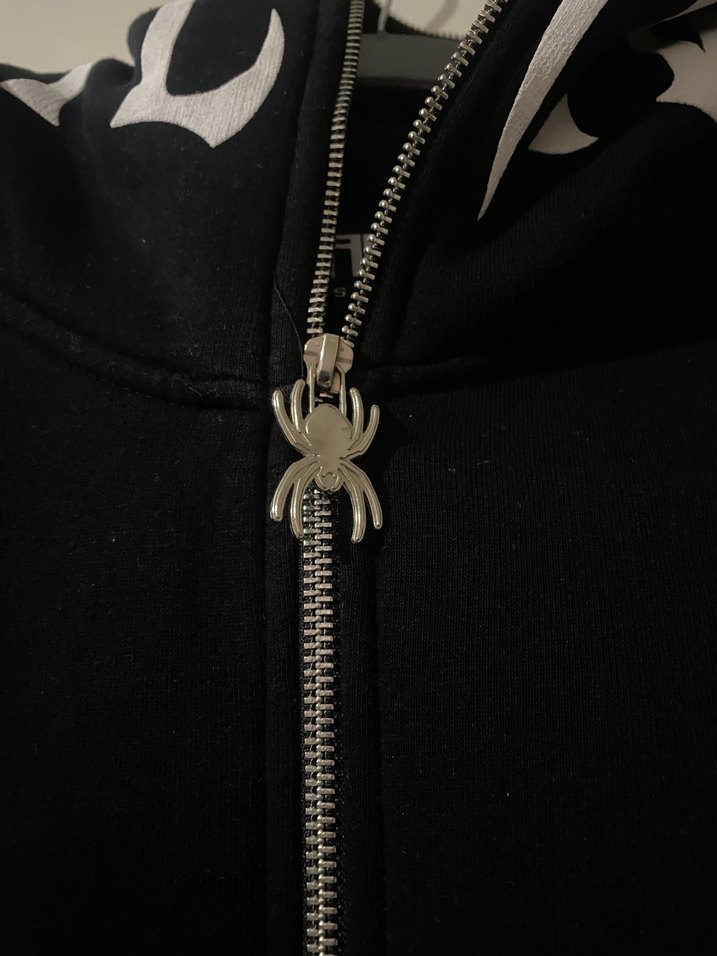 Fermuarlı Kapüşonlu Siyah Kadın Ceket - Görsel 4