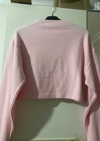 Pembe Oversize Kadın Sweatshirt - Görsel 4