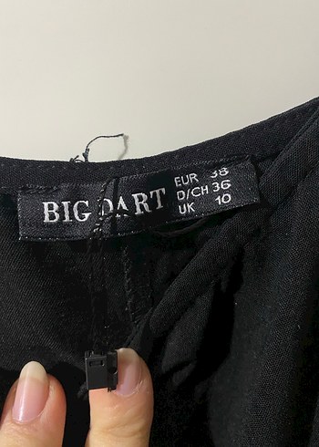 Siyah Keten Askılı Tulum - Görsel 4