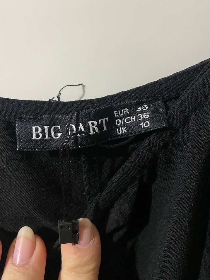 Siyah Keten Askılı Tulum - Görsel 4