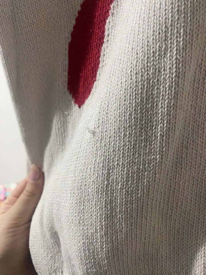 Nakışlı Beyaz Kadın Triko Kazak - Görsel 3