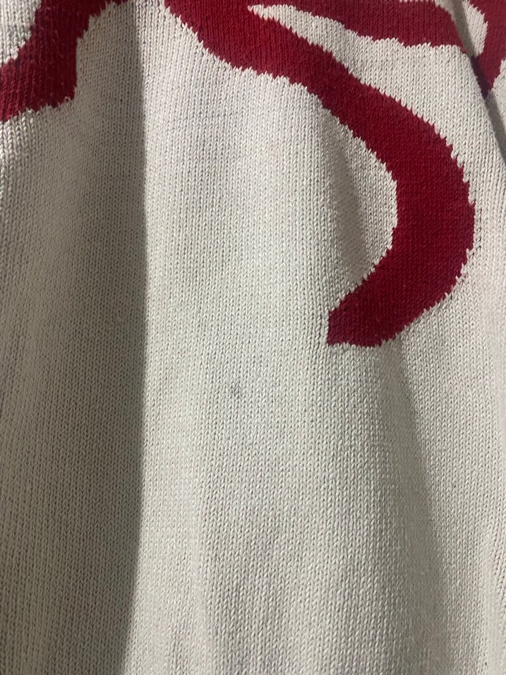 Nakışlı Beyaz Kadın Triko Kazak - Görsel 2