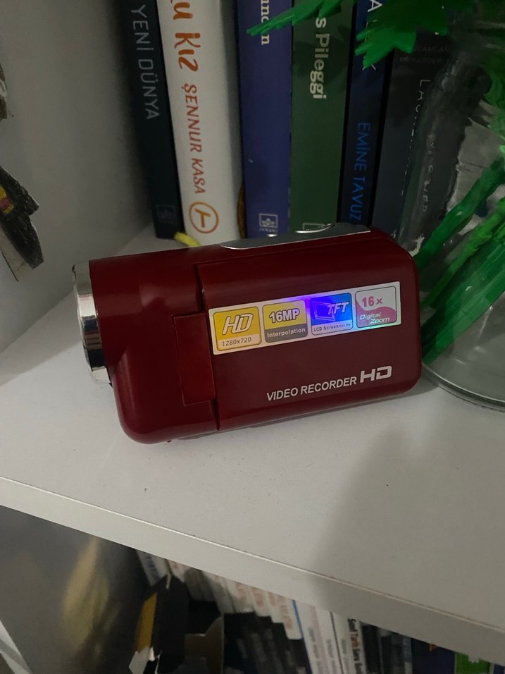 Kırmızı Renkli HD Video Kamera - Görsel 2