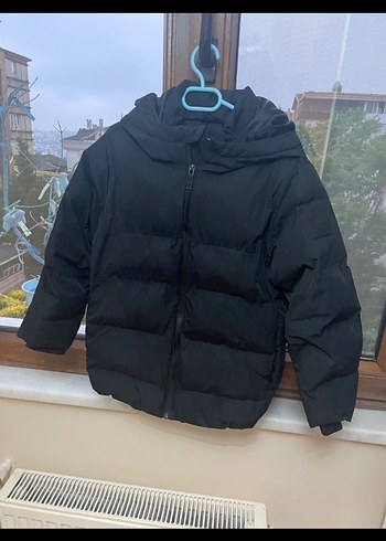 Çocuk Siyah Kapüşonlu #zara mont