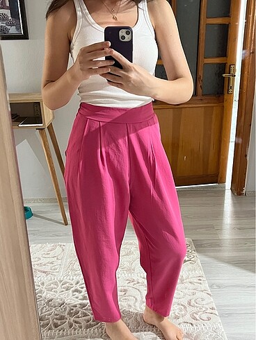 Diğer Pembe havuç pantolon