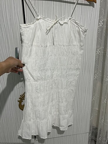 H&M Beyaz yazlık Hm marka elbise