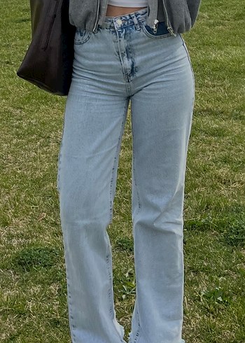 Defacto Acik Mavi Yikamali Rahat Denim Jean