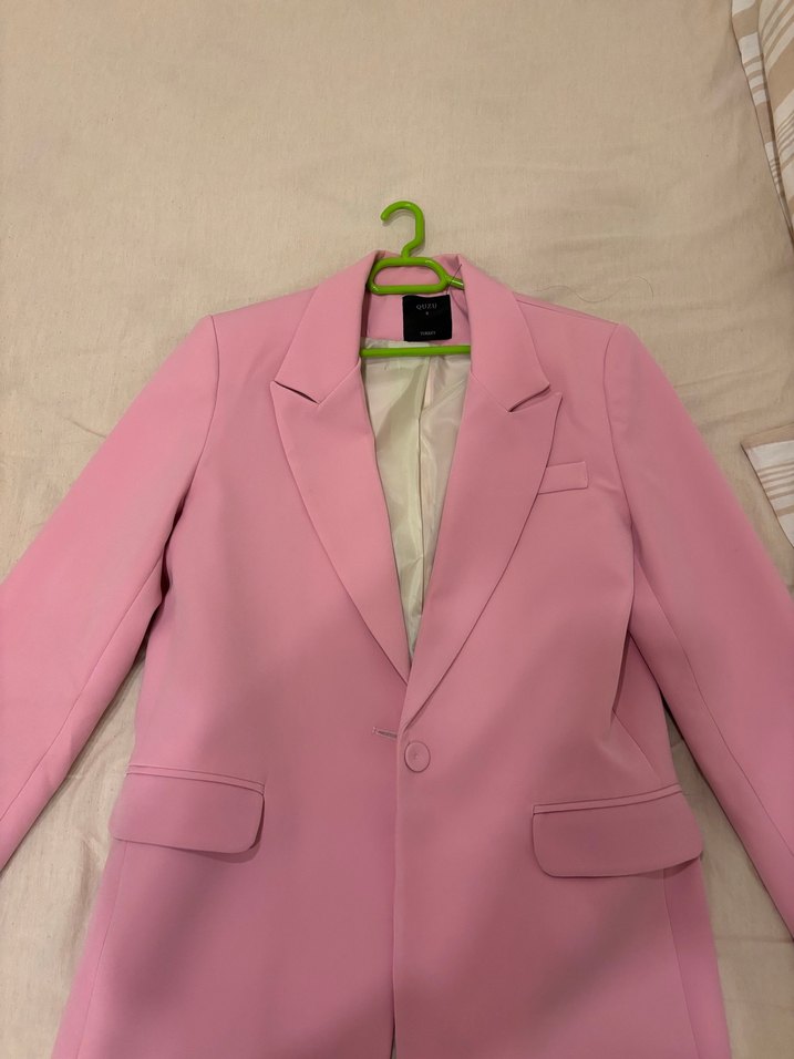 Pembe Kadın Blazer Ceket - Görsel 5