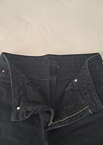 Siyah düz kesim Kadın Kot Pantolon - Görsel 3