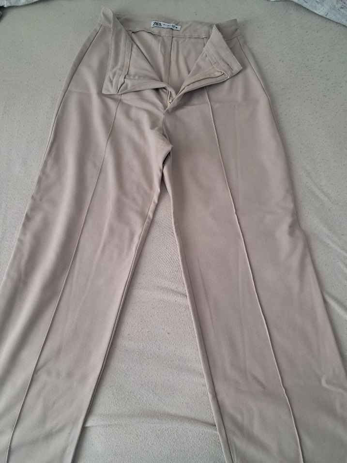 Bej Kadın Kumaş Pantolon - Görsel 2