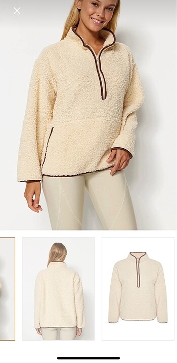 m Beden Peluş örme sweatshirt