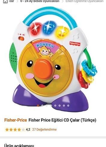  Beden Renk Eğitici oyuncak CD çalar 