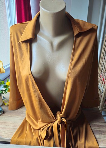 40 Beden sarı Renk Sarar kuşaklı kimono