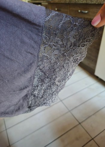 Hm dantel detaylı sabahlık - Görsel 2