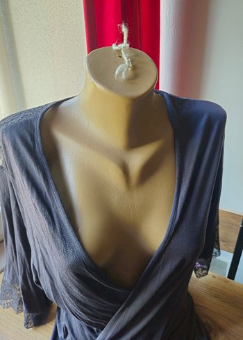 Hm dantel detaylı sabahlık - Görsel 7