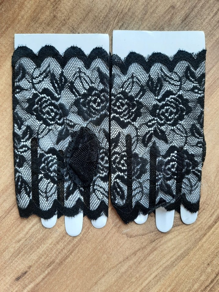 İthal siyah dantel eldiven - Görsel 2