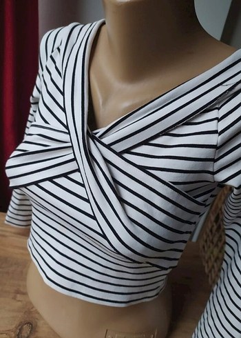 Trendyol çizgili crop - Görsel 6