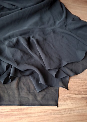 Saygın siyah yaka detaylı abiye elbise - Görsel 4