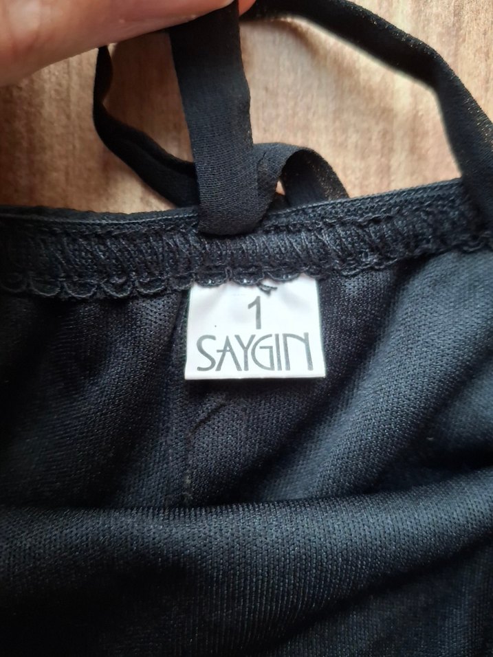 Saygın siyah yaka detaylı abiye elbise - Görsel 3