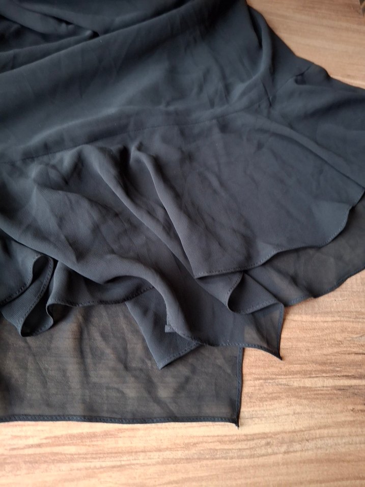 Saygın siyah yaka detaylı abiye elbise - Görsel 4