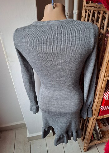 Vanilin triko elbise - Görsel 5