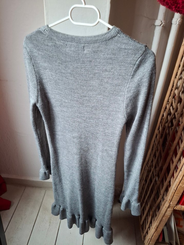 Vanilin triko elbise - Görsel 2