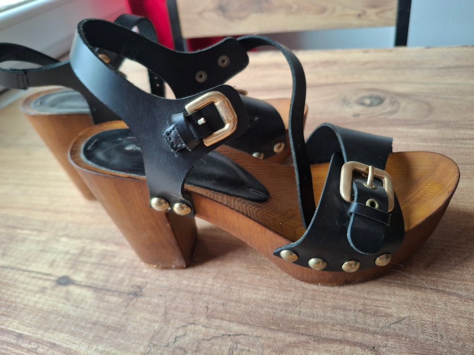 Hotiç siyah zımbalı ayakkabı - Görsel 4